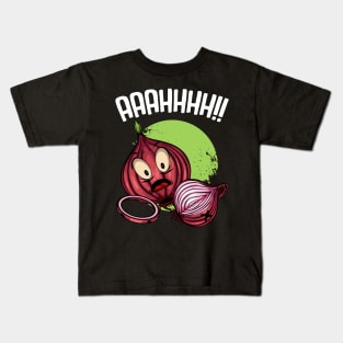 Onions - Funny Crying Kawaii Onion Cute Vegetable Comic Kids T-Shirt